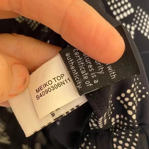 Diane Von Furstenberg Womens Ruffle Sleeve Abstract Silk Blouse - Picture 7 of 9